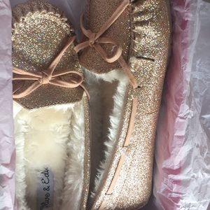 Kids Glitter Moccasins